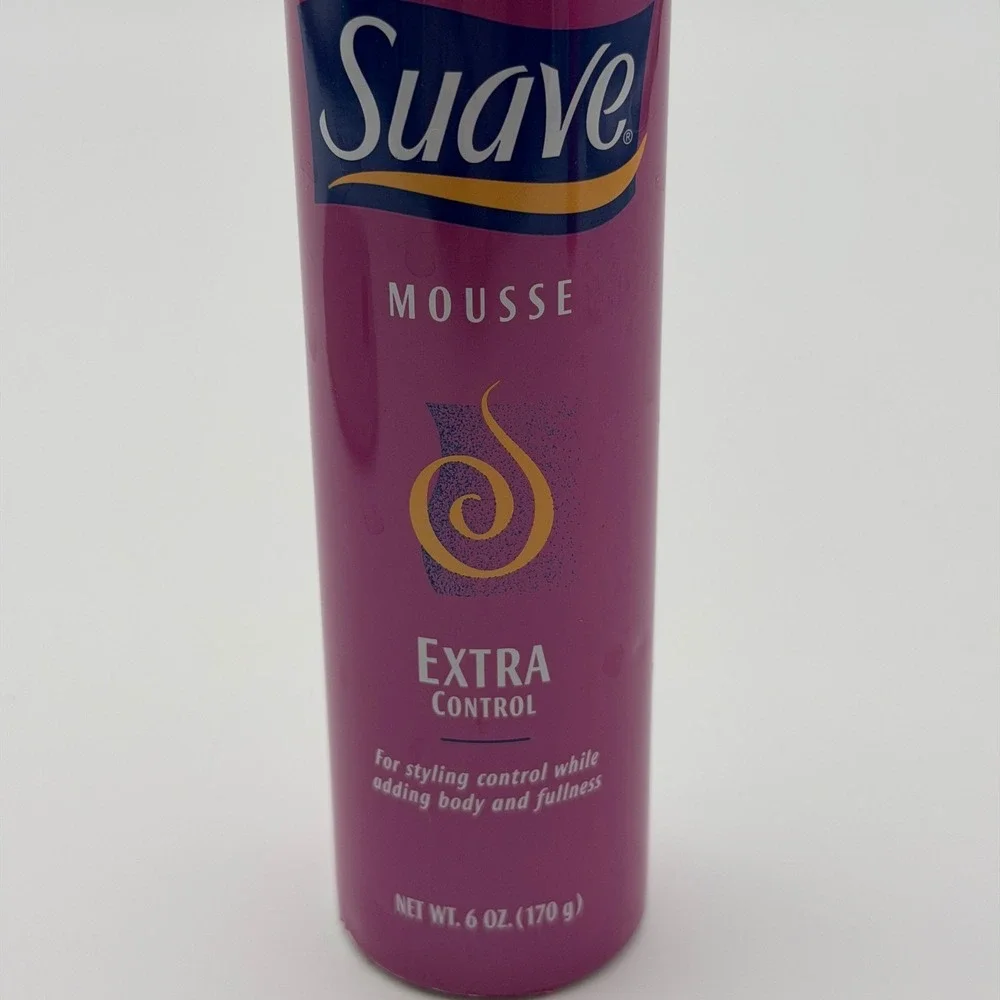 Suave Extra Control Hair Mousse Body and Fullness 6‎ oz 170g Pink Bottle